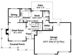 First Floor for House Plan #035-00228