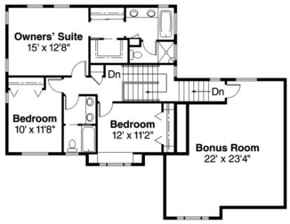 Second Floor for House Plan #035-00228