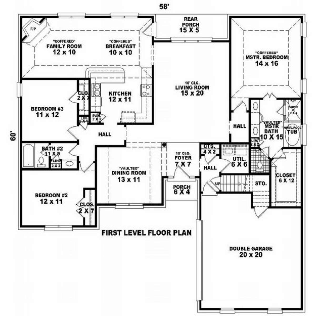 Floorplan 1 for House Plan #053-01316