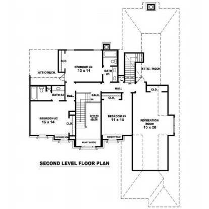 Floorplan 2 for House Plan #053-01317