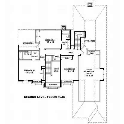 Floorplan 2 for House Plan #053-01318