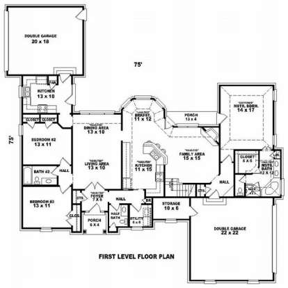 Floorplan1 for House Plan #053-01319