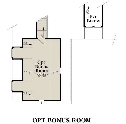 Optional Bonus Room for House Plan #009-00071