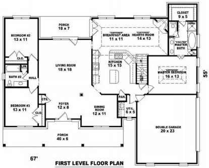 Floorplan 2 for House Plan #053-01320