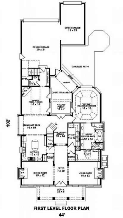 Floorplan 1 for House Plan #053-01324
