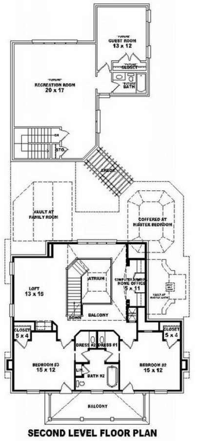 Floorplan 2 for House Plan #053-01324