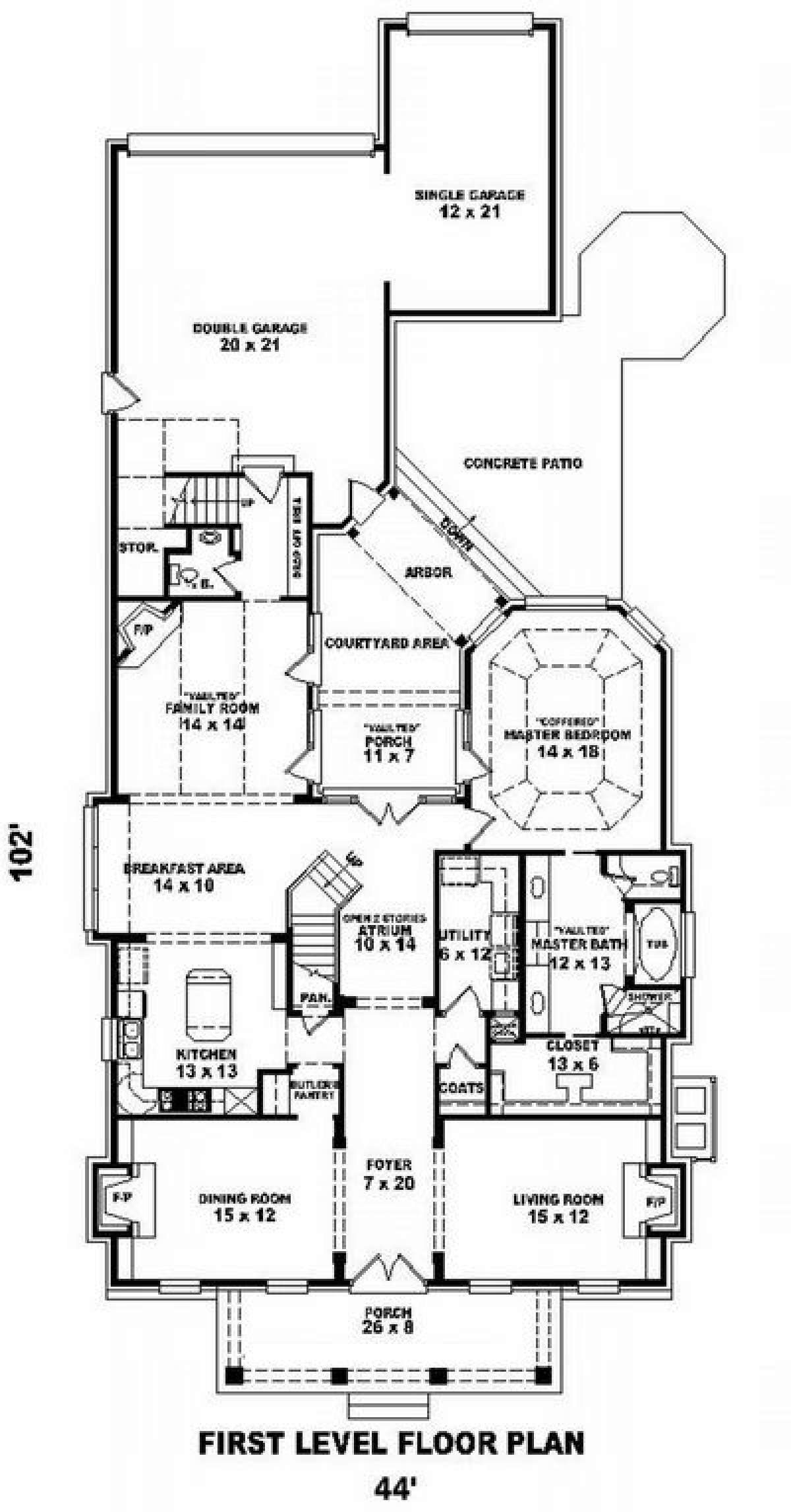 Floorplan 1 for House Plan #053-01326