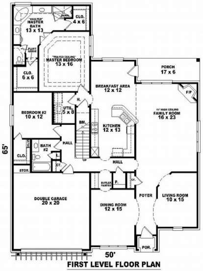 Floorplan 1 for House Plan #053-01327