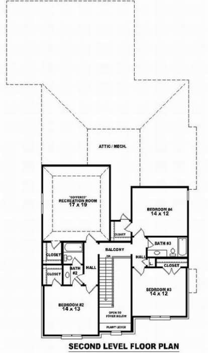 Floorplan 2 for House Plan #053-01331