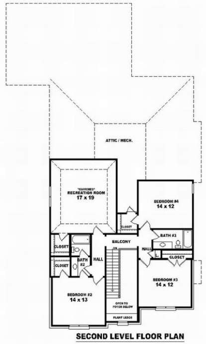Floorplan 2 for House Plan #053-01332