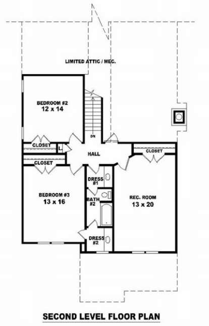 Floorplan 2 for House Plan #053-01337