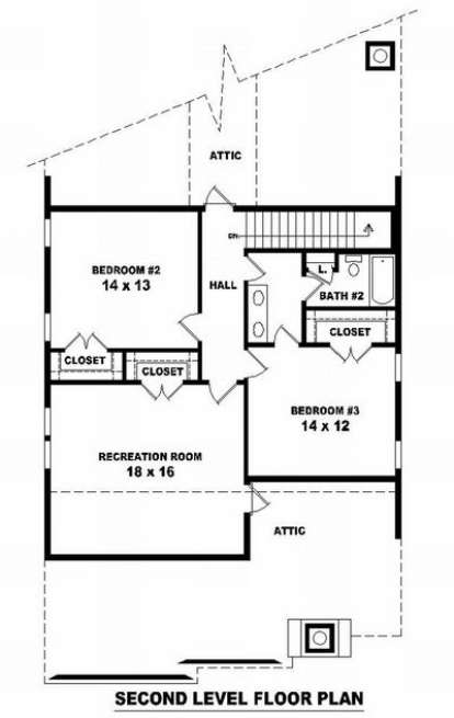 Floorplan 2 for House Plan #053-01338