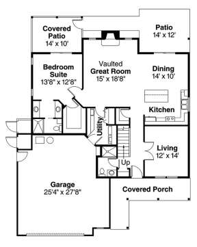 Main Floor for House Plan #035-00231