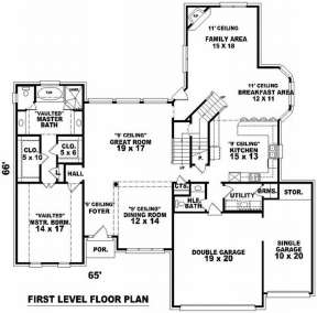 Floorplan 1 for House Plan #053-01342