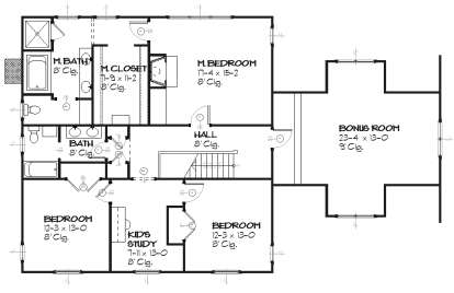 Upper for House Plan #1637-00003