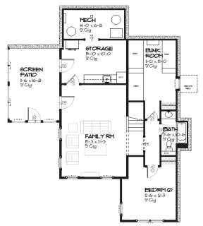Basement for House Plan #1637-00007