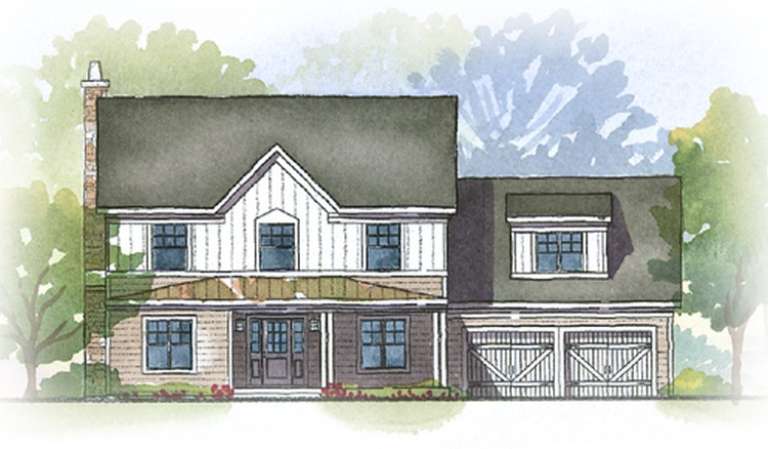 Country House Plan #1637-00009 Elevation Photo