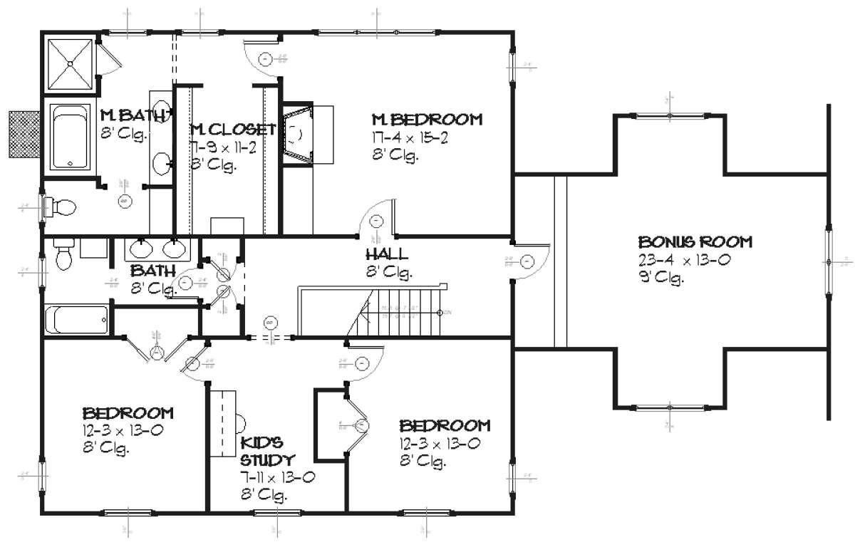 Upper for House Plan #1637-00009