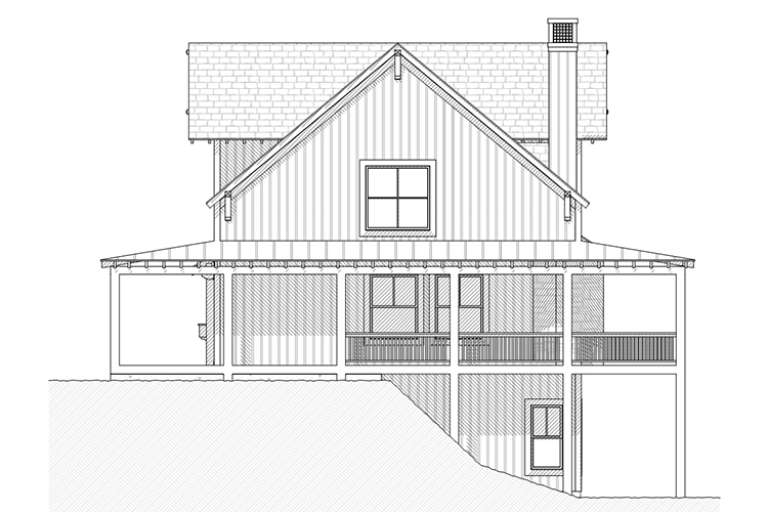Coastal House Plan #1637-00011 Elevation Photo
