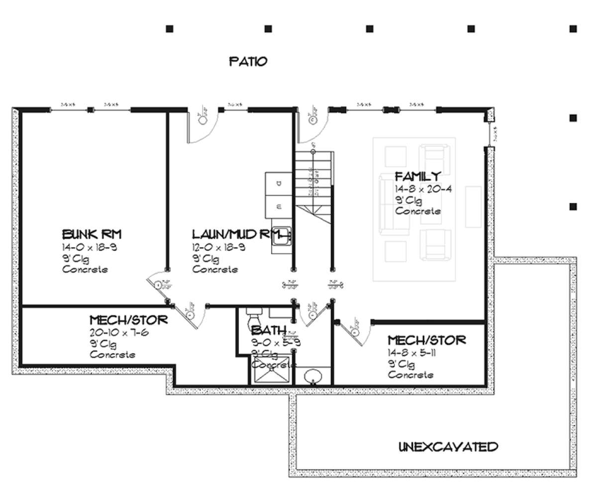 Basement for House Plan #1637-00011