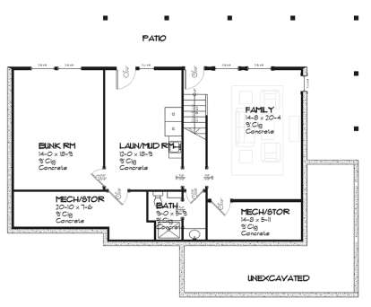 Basement for House Plan #1637-00011