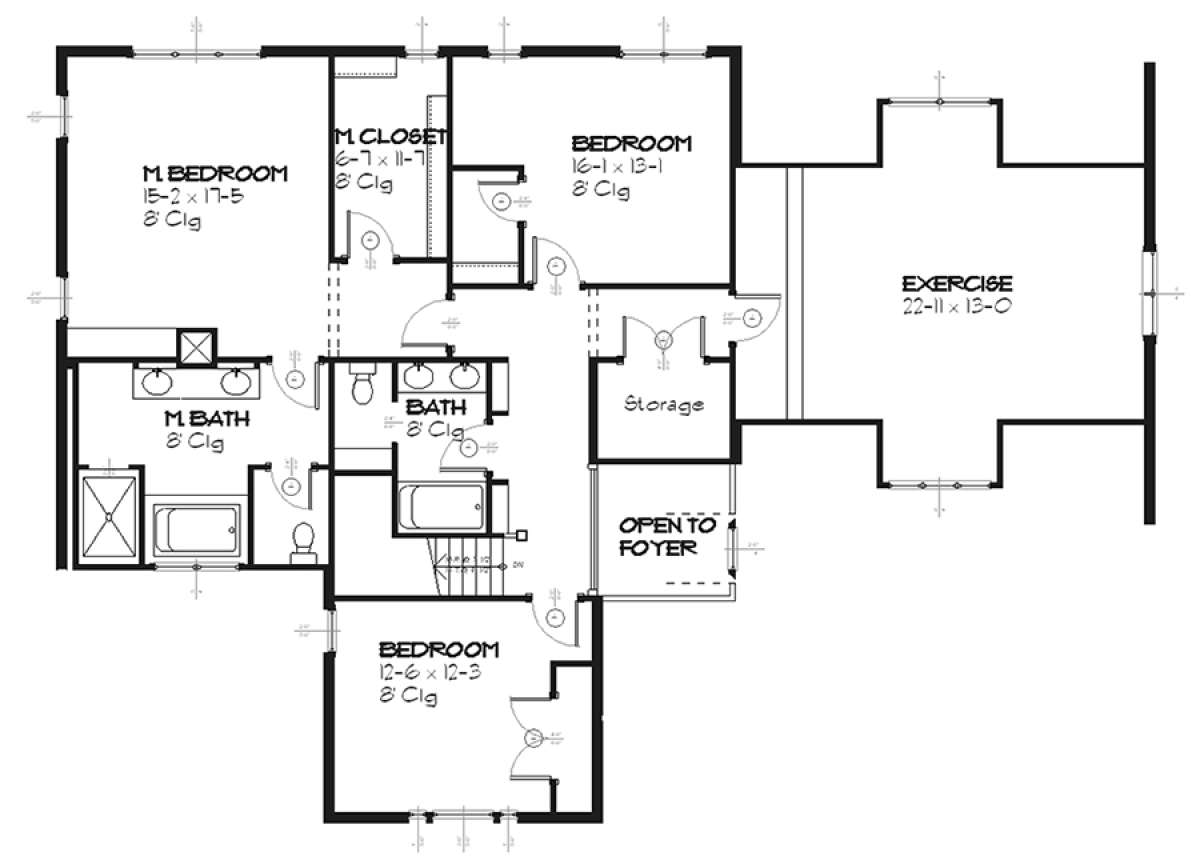 Upper for House Plan #1637-00015
