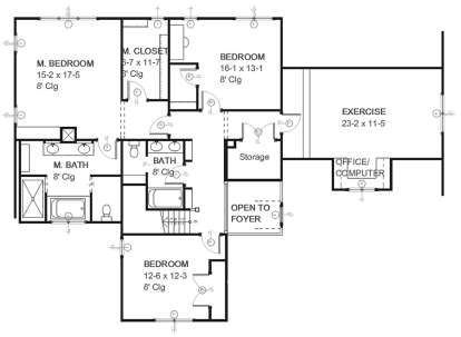 Upper for House Plan #1637-00016
