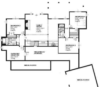 Basement for House Plan #1637-00018