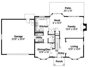 First Floor for House Plan #035-00234