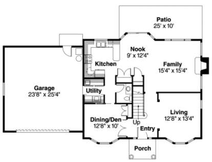 First Floor for House Plan #035-00234