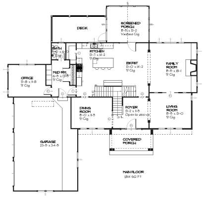 Floorplan 1 for House Plan #1637-00022