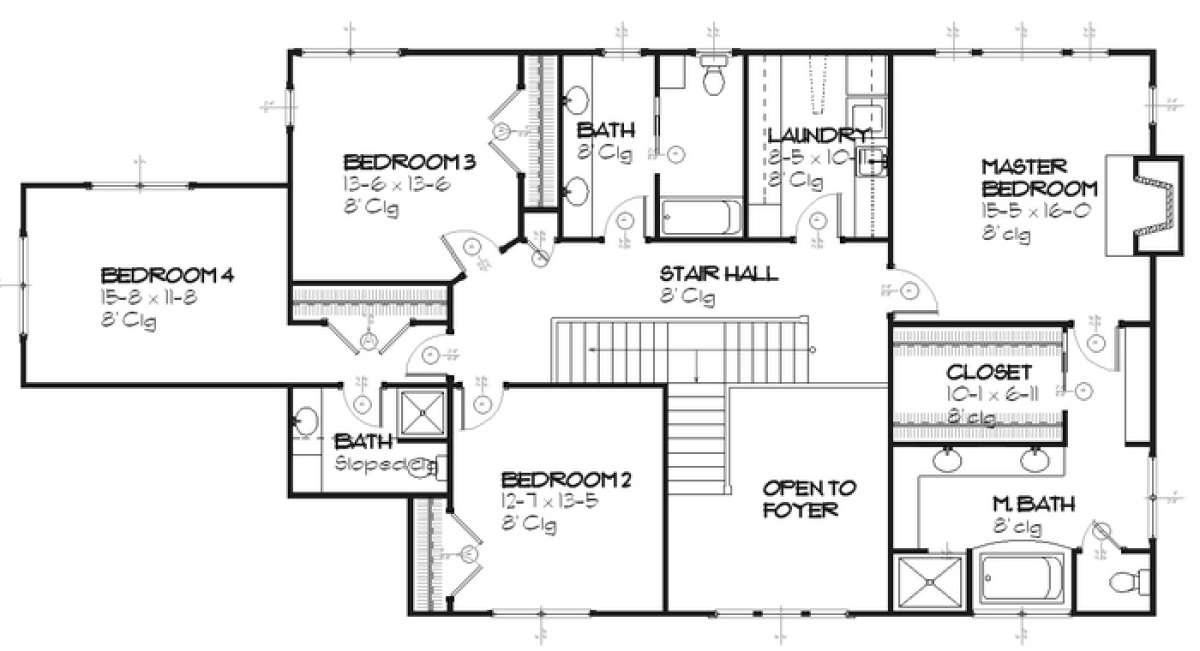 Floorplan 2 for House Plan #1637-00022