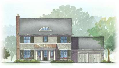 Colonial House Plan #1637-00023 Elevation Photo
