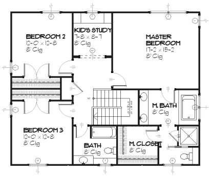 Upper for House Plan #1637-00023