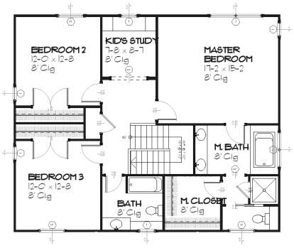 Upper for House Plan #1637-00024