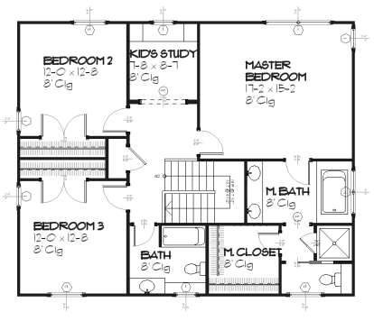 Upper for House Plan #1637-00025