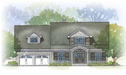 Cape Cod House Plan #1637-00033 Elevation Photo