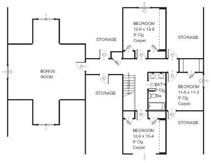 Upper for House Plan #1637-00033