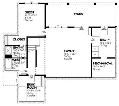 Basement for House Plan #1637-00035