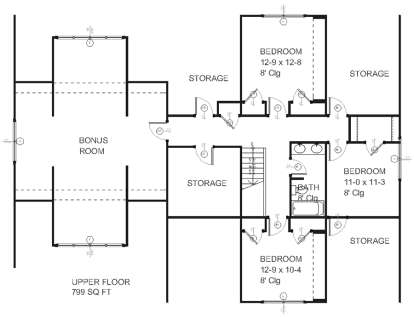 Upper for House Plan #1637-00036