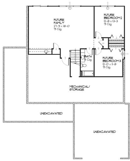 Basement for House Plan #1637-00039