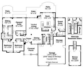 First Floor for House Plan #035-00236