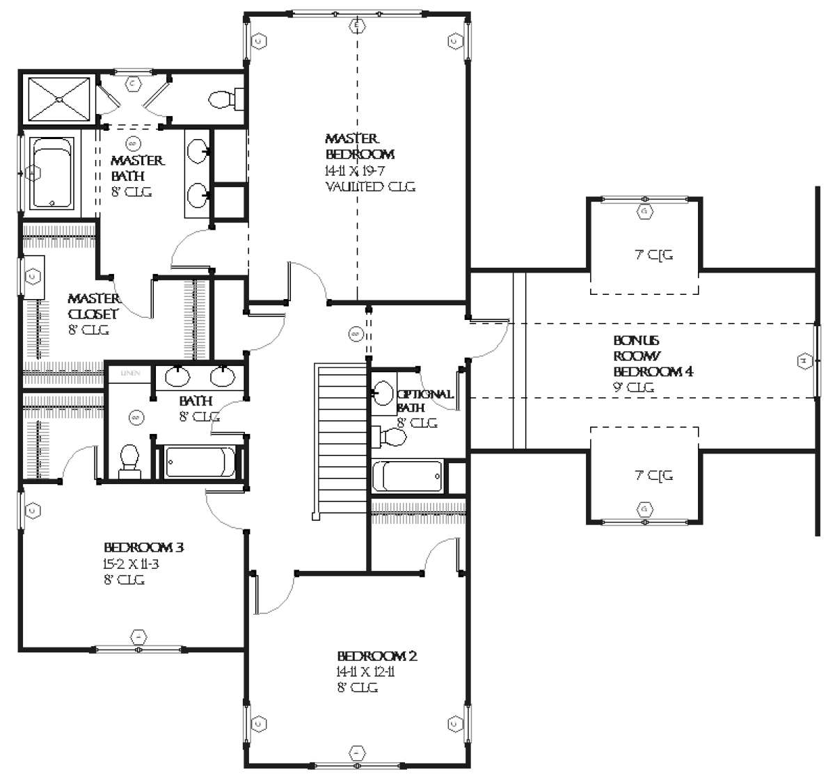 Upper for House Plan #1637-00041