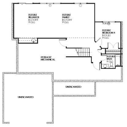 Basement for House Plan #1637-00042