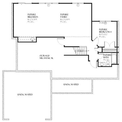 Basement for House Plan #1637-00043