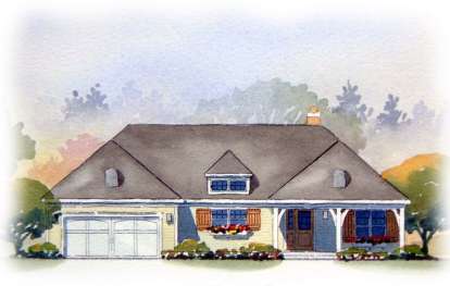 Ranch House Plan #1637-00046 Elevation Photo