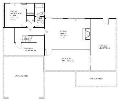 Basement for House Plan #1637-00046