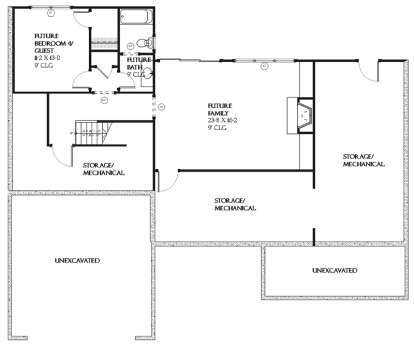Basement for House Plan #1637-00047