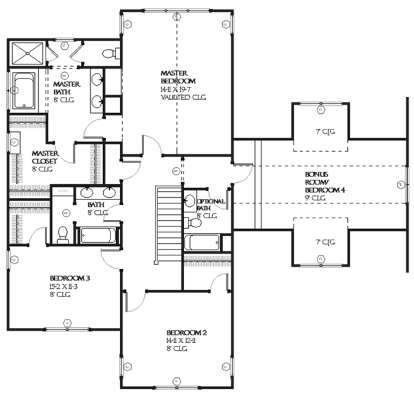 Upper for House Plan #1637-00048