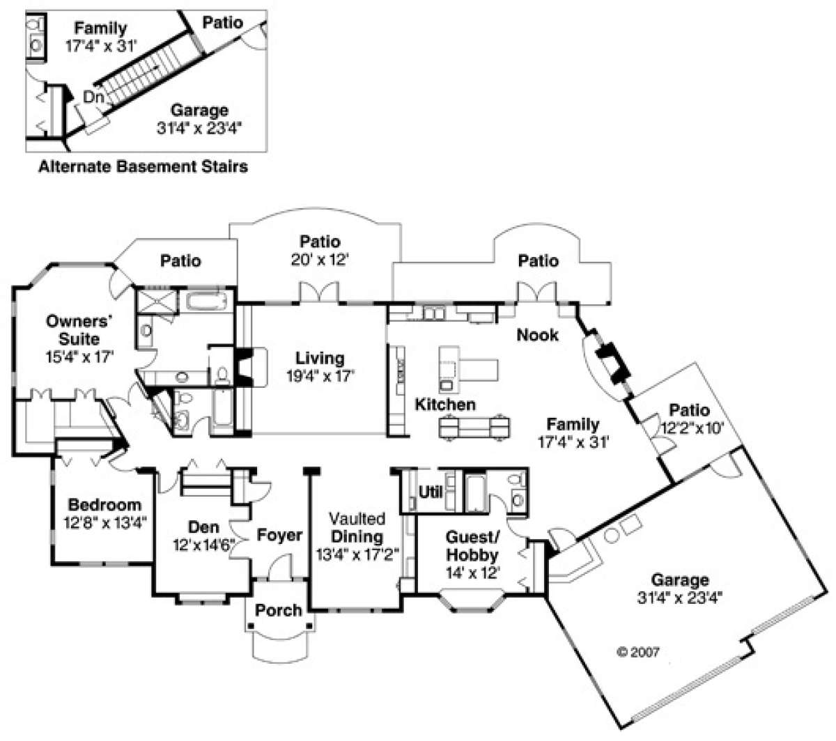 Floorplan for House Plan #035-00237